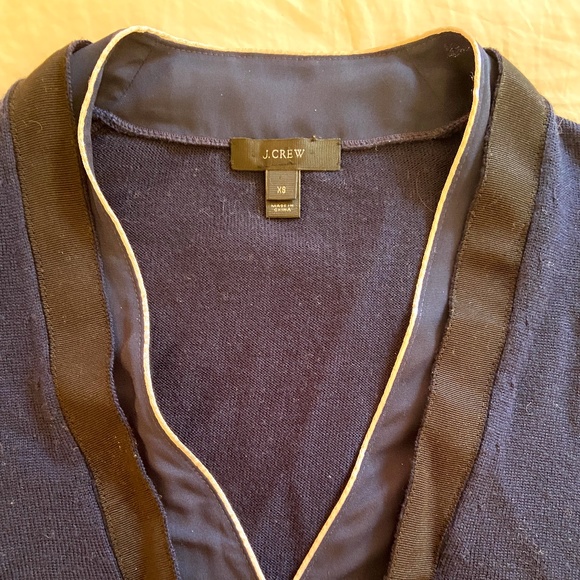 J. Crew Women’s Harlow Cardigan Navy Blue V - Neck - Picture 3 of 6
